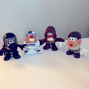 Star Wars Mr. Potato head action figures. R2D2 Chewbacca Princess Laya